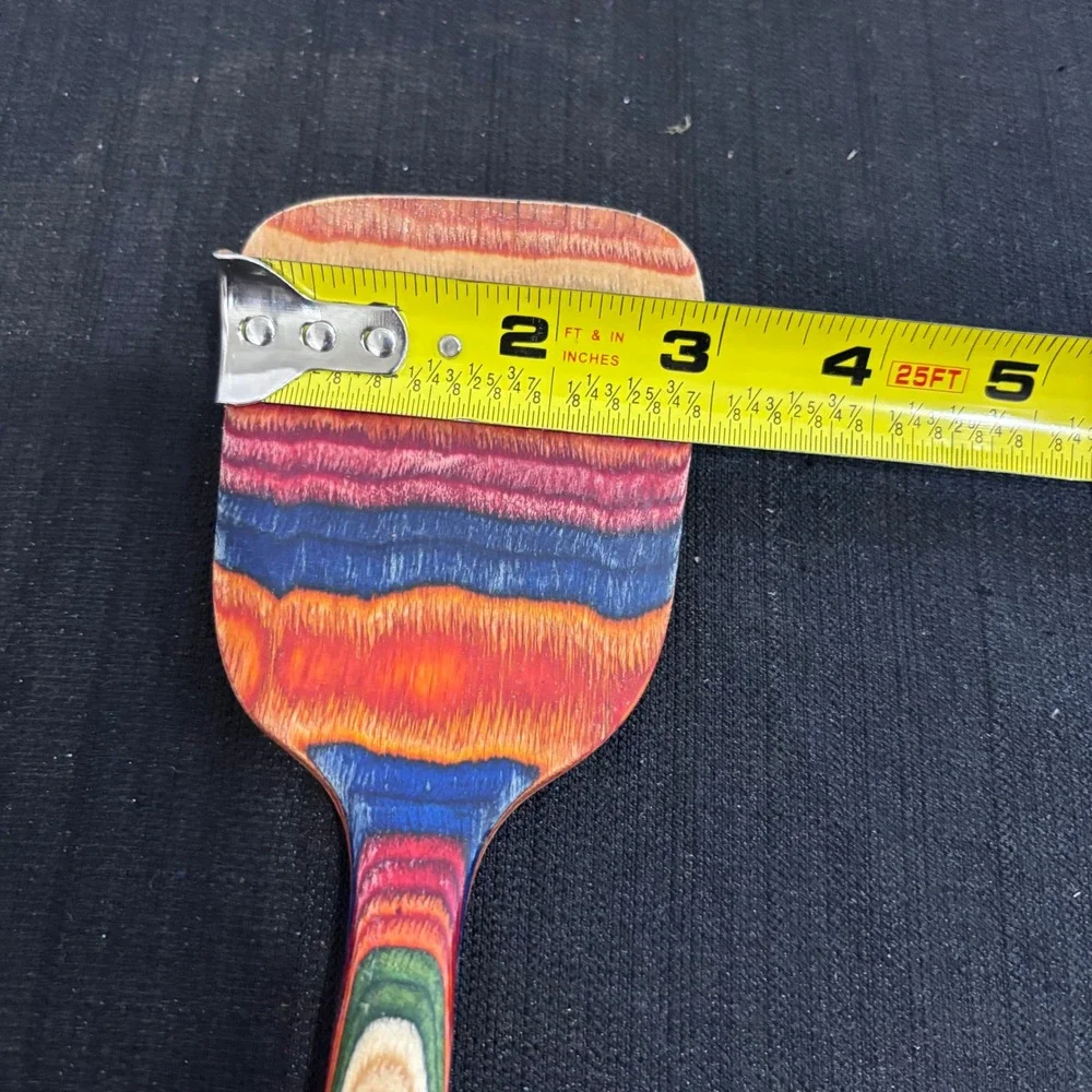 Baltique Marrakesh Collection Birch Wood Spatula Rainbow Multicolor Turner 12.5